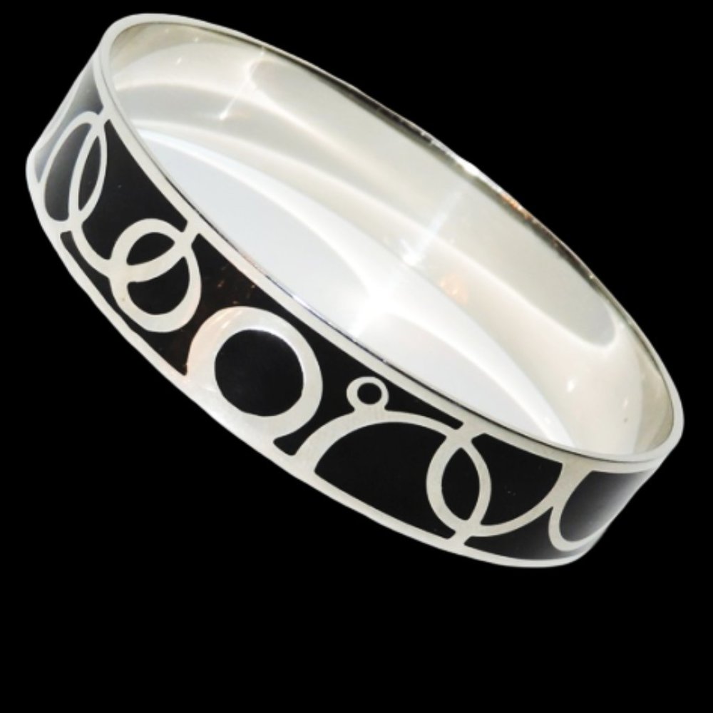Morellato Bangle Bracelet Black Silver Enamel